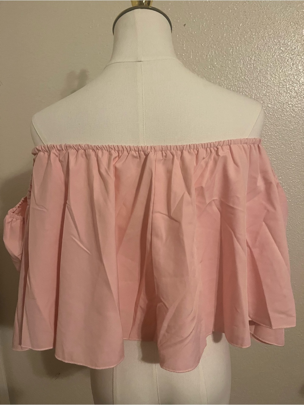 Off-Shoulder Pink Women's Top - Picture 3 of 6